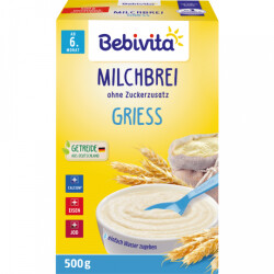 Bebivita Milchbrei Grieß ab 6.Monat 500g
