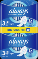 Always Ultra Night mit Flügeln Damenbinden BigPack 20ST