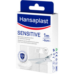 Hansaplast Sensitive 1mx6cm 10ST