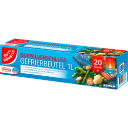 Gut & Günstig Doppelverschluss Gefrierbeutel 1l...