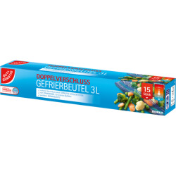 Gut & Günstig Doppelverschluss Gefrierbeutel 3l...