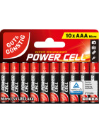 Gut & Günstig Power Cell Alkaline Micro AAA 1,5V LR03 10ST