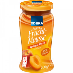 EDEKA feines Fruchtmousse Aprikose & Pfirsich 300g