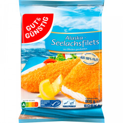 Gut & Günstig Alaska Seelachsfilet paniert 800g