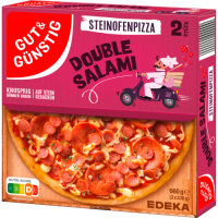 Gut & Günstig Steinofenpizza Double Salami 2x330g