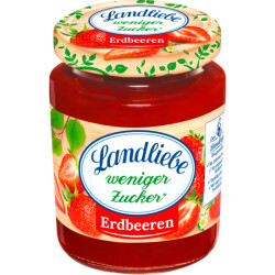 Landliebe Fruchtaufstrich Erdbeere weniger Zucker 180g