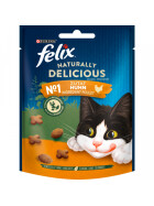 Felix Naturally Delicious mit Huhn und einem Hauch von Katzenminze Katzensnacks 50g