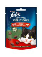 Felix Naturally Delicious reich an Rind mit einem Hauch von Goji Beere Katzensnacks 50g