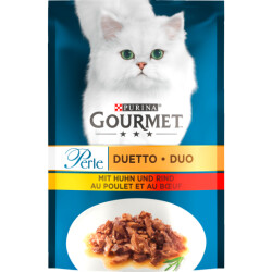 Gourmet Perle Huhn & Rind Katzennassnahrung 85g