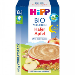 Bio Hipp Gute-Nacht-Brei Hafer Apfel ab 8.Monat 2x225g