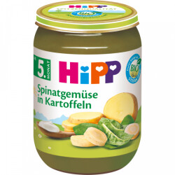 Bio Hipp Spinatgemüse in Kartoffeln ab dem 5.Monat 190g