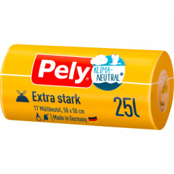 Pely Klima-Neutral Müllbeutel Zugband Xtra stark 25l...