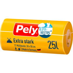 Pely Klima-Neutral Müllbeutel Zugband Xtra stark 25l...